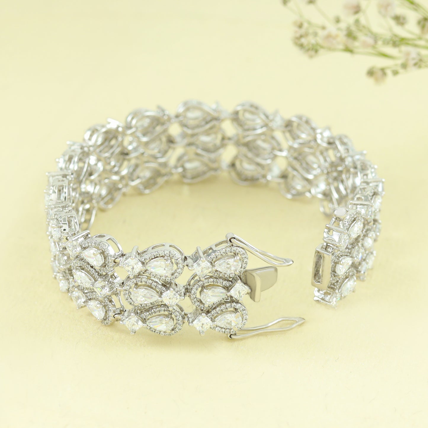 Aarya Stylish Swarovski Zirconia Silver Bracelet