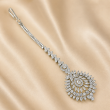 Anvi Dazzling Silver Maang Tika