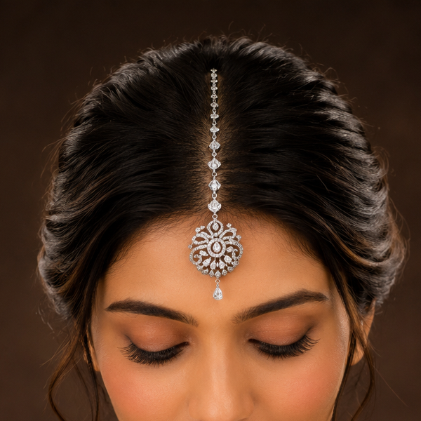 Simran Emerald Radiance Maang Tika