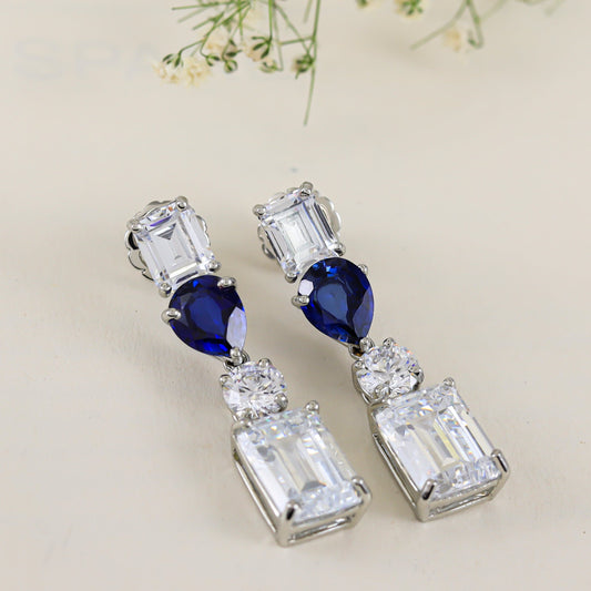 Shivi Pretty Swarovski Silver Earrings