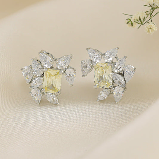 Raina Regal Swarovski Silver Earrings