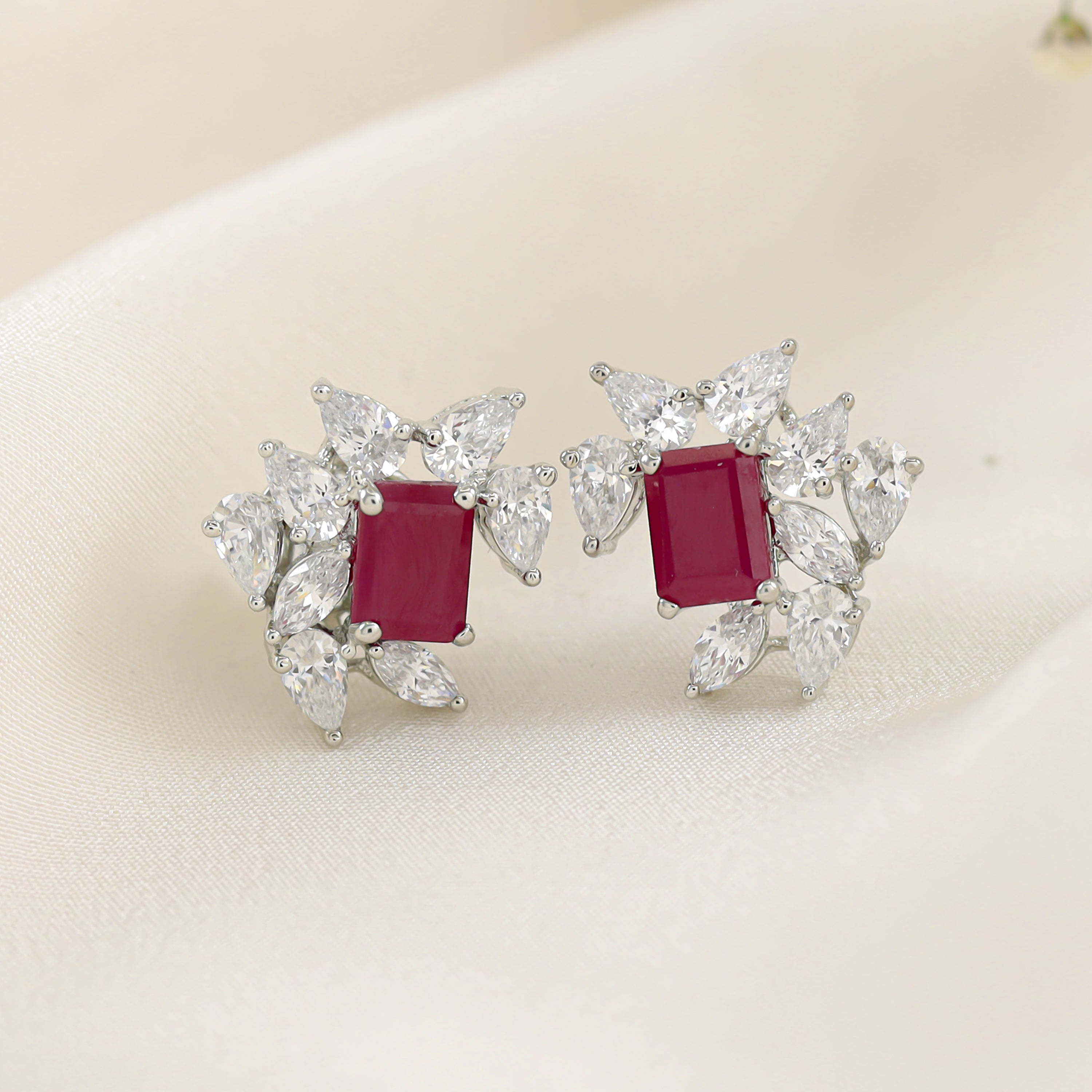 Ruby Drop Earrings made with SWAROVSKI® Crystals | eBay