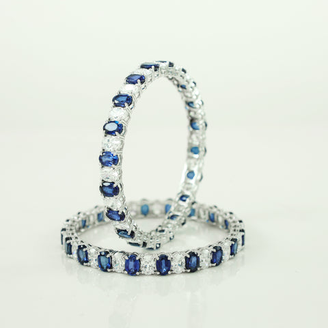 Varina Regal Swarovski Zirconia Silver Bangles