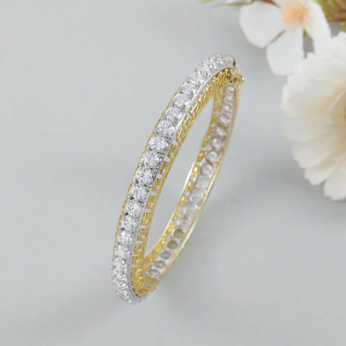 Charming Silver Swarovski Bangle