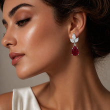 Aanya Marquise Pear Shaped Ruby Earrings