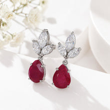 Aanya Marquise Pear Shaped Ruby Earrings