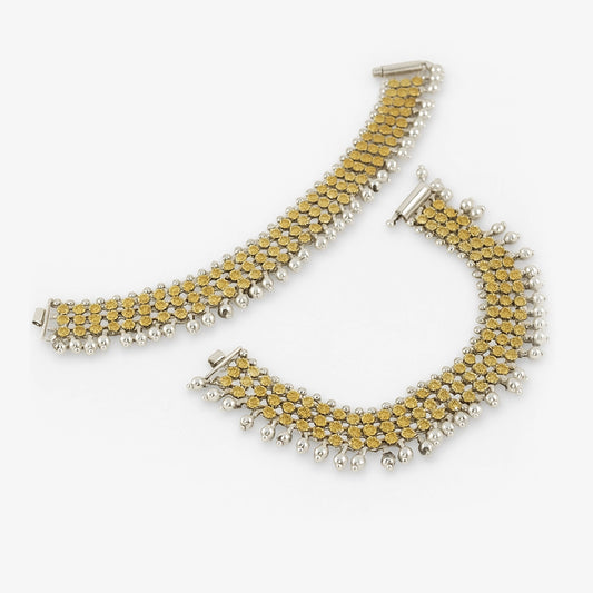 Lorena Dazzling Silver Anklets