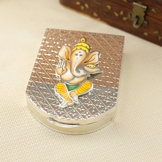 Traditional Ganesha Silver Box