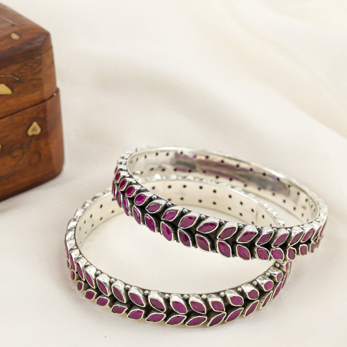 Dhani Regal Silver Bangles