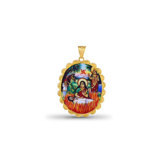 Traditional Devi Gold Pendant