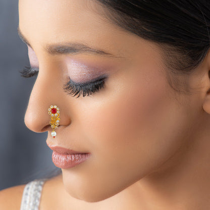 Navika Traditional Gold Nose Ring