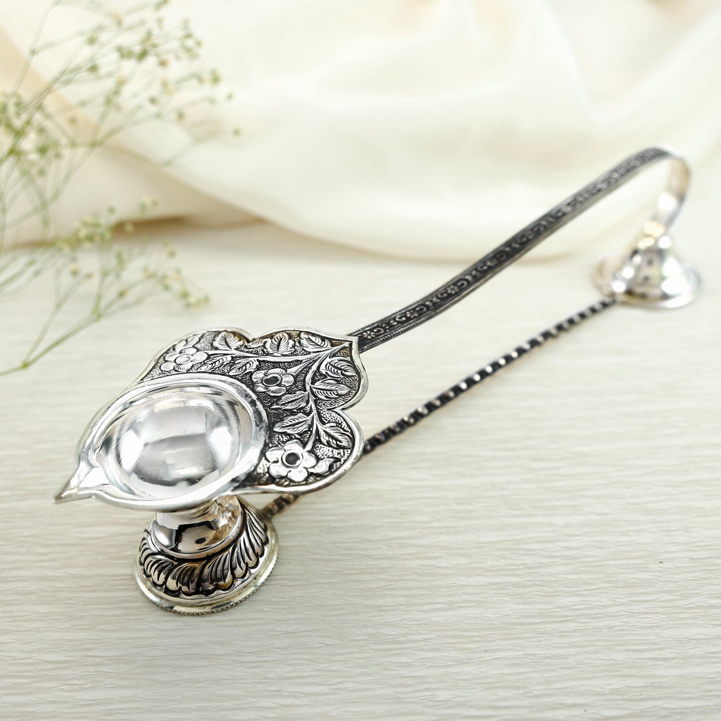 Fancy Antique Silver Jyot