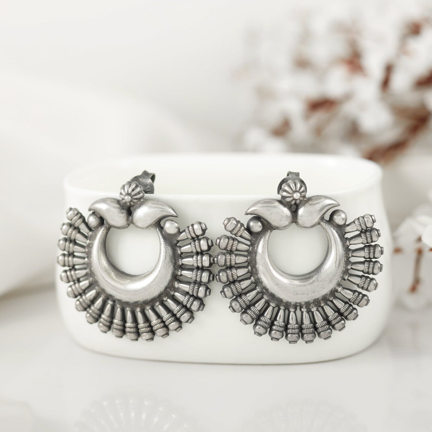 Vaniya Alluring Silver Earrings
