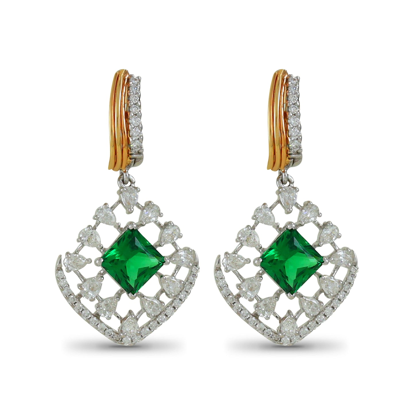Rupam Pretty Diamond Pendant Earrings Set