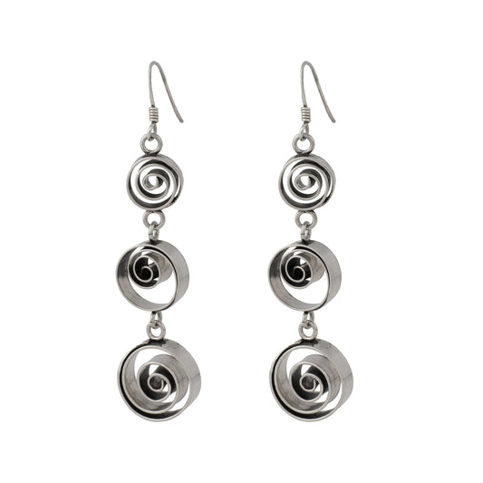 Vanya Intricate Silver Earrings