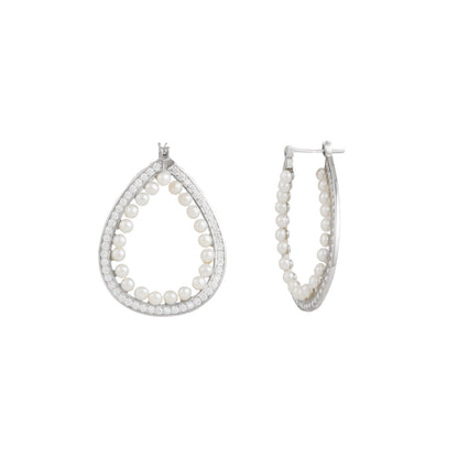 Ekantika Delicate CZ Silver Earrings