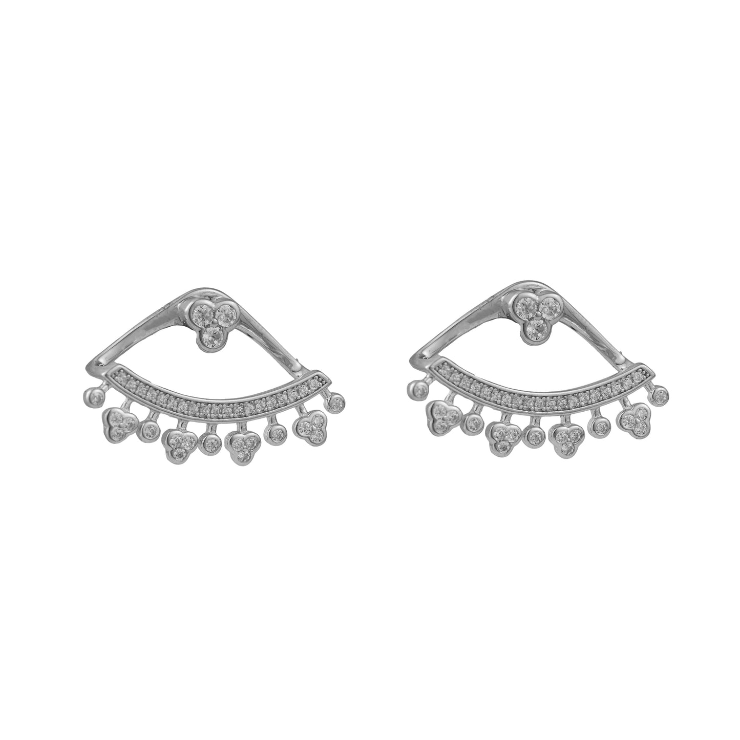 Zaara Daring CZ Silver Earrings