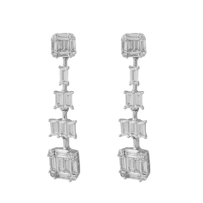 Farzana Regal CZ Silver Earrings