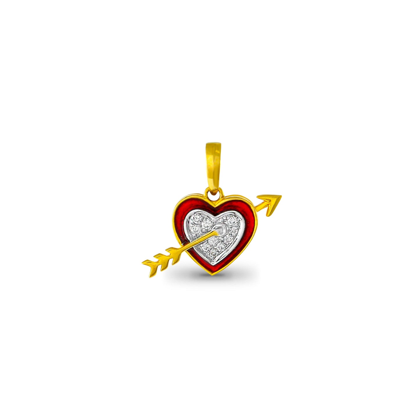 Cute Heart Diamond Pendant