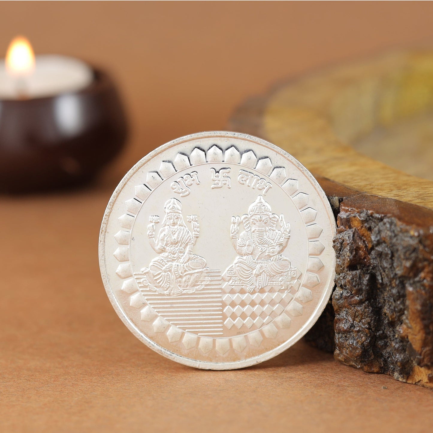 Eclectic 50GM Laxmi Ganesha Silver Coin