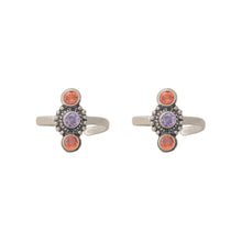 Aanvi Colorful Traditional Chic Silver Toe Rings