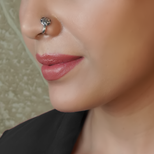 Aditi Clip- On Silver Nose Pin