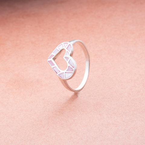 Adya Heart Silver Ring