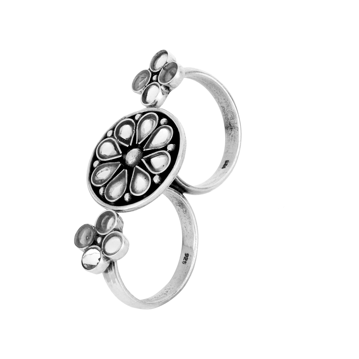 Fancy Floral Silver Ring