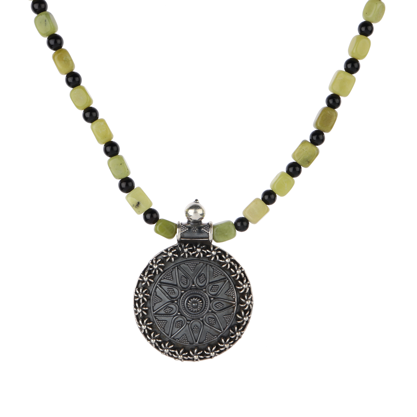 Olga Tribal Silver Rawa Necklace