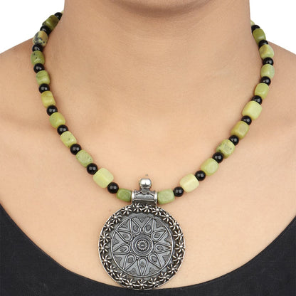 Olga Tribal Silver Rawa Necklace