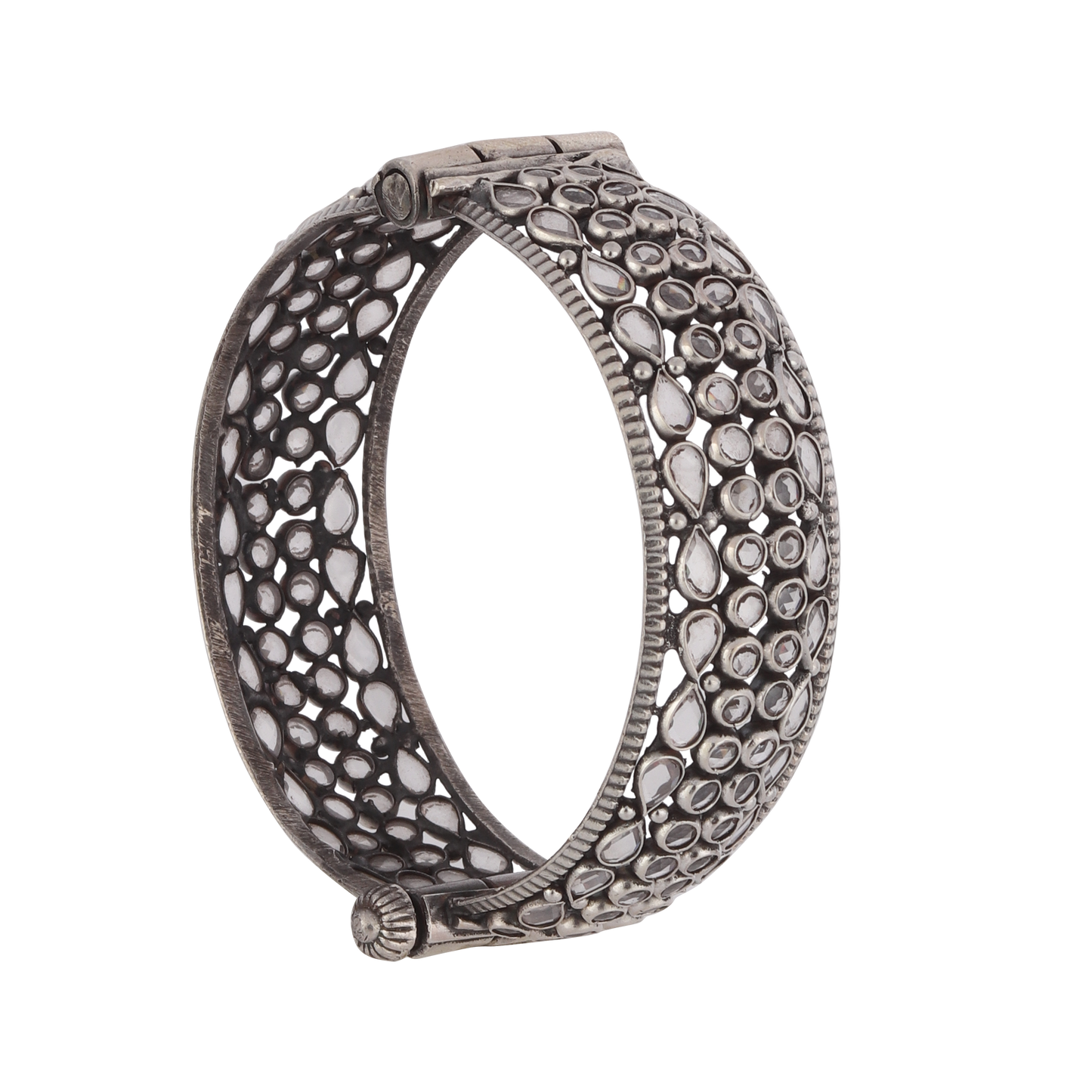 Riya Silver Crystal Bangle