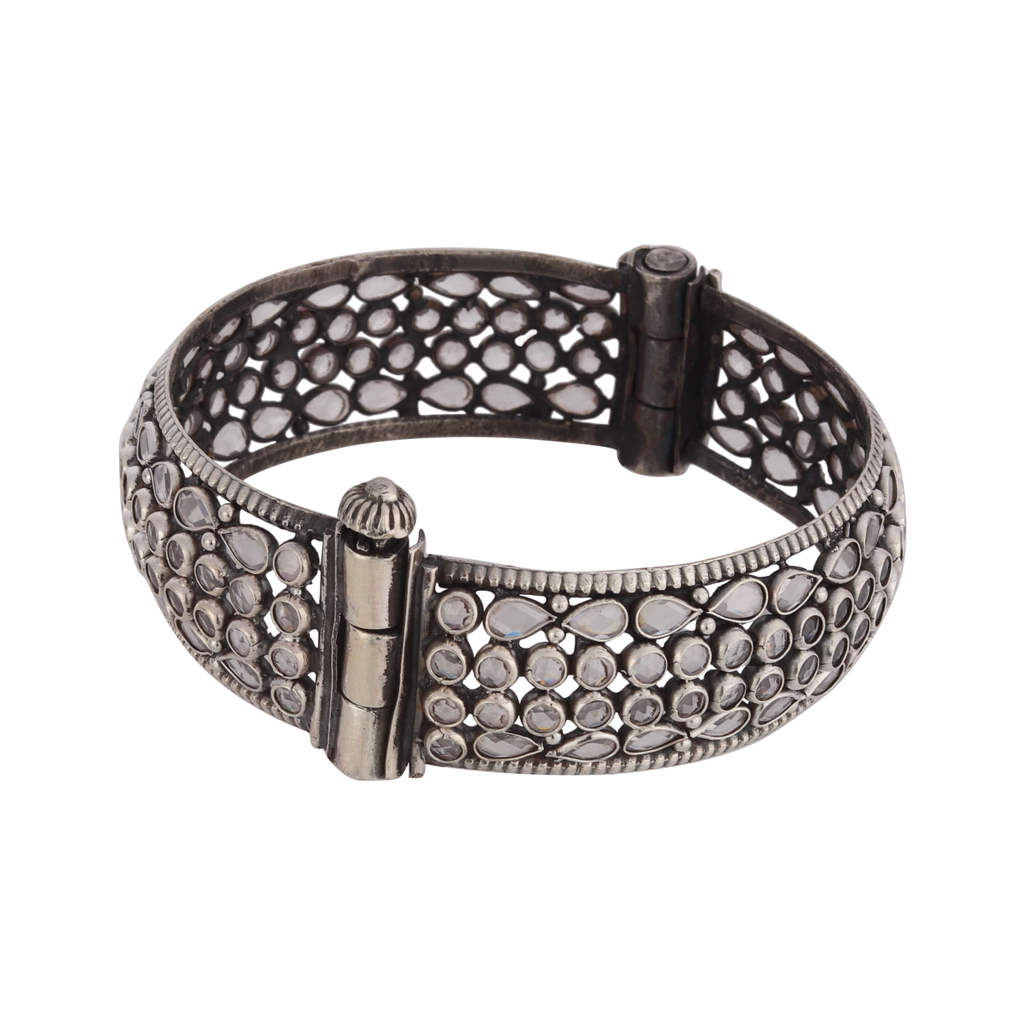 Riya Silver Crystal Bangle