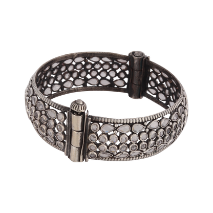 Riya Silver Crystal Bangle