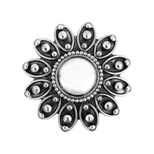 Inaaya Floral Design Silver Ring