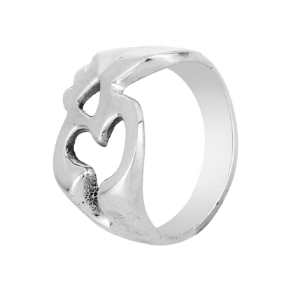 Divine Om Silver Ring