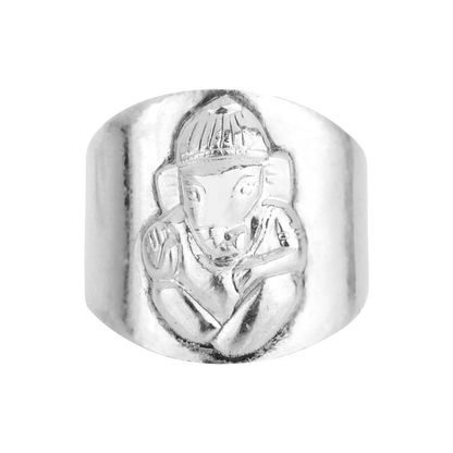 Lord Ganesha Silver Ring