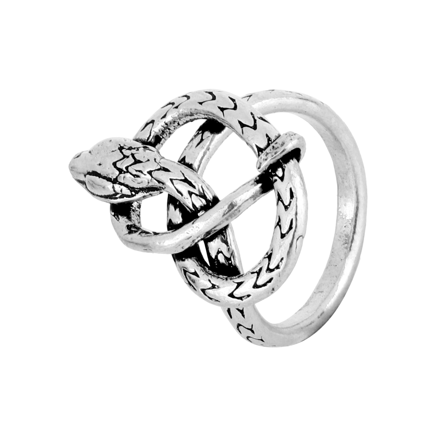 Exquisite Silver Snake Ring