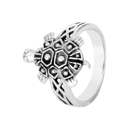 Sophisticated Tortoise Silver Ring