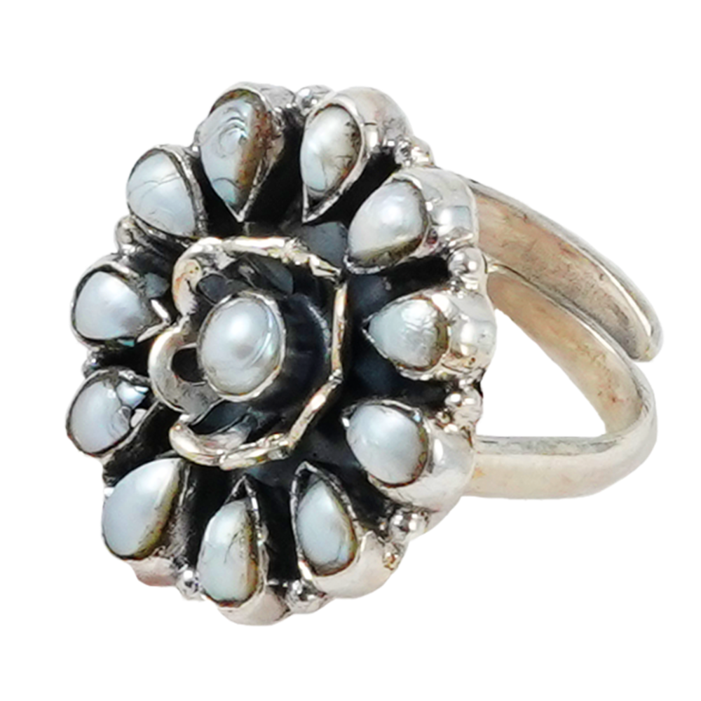 Parinita Pearls Silver Ring