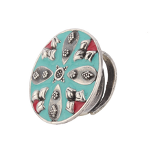 Vanessa Multicolored Enameled Silver Ring