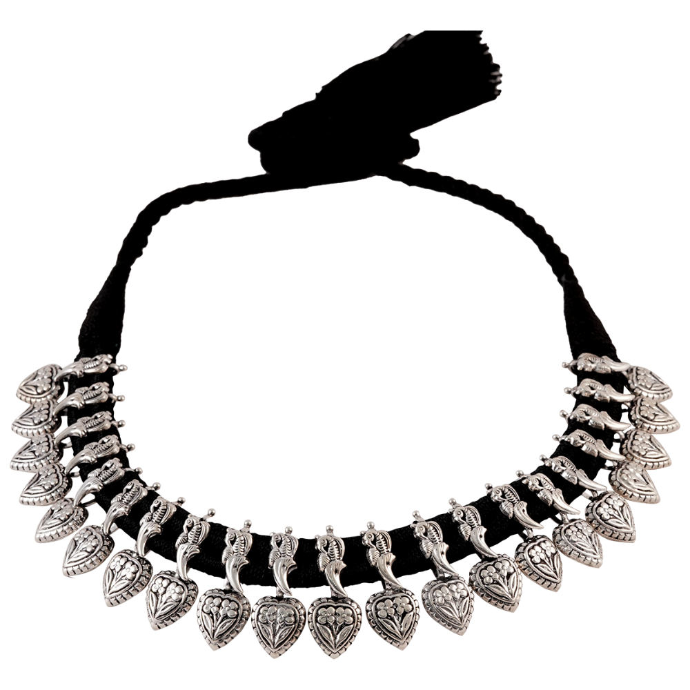 Paras Silver Black Necklace