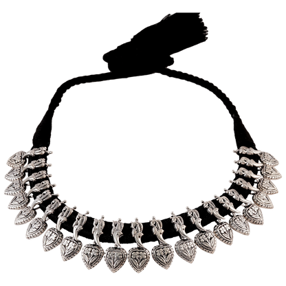 Paras Silver Black Necklace