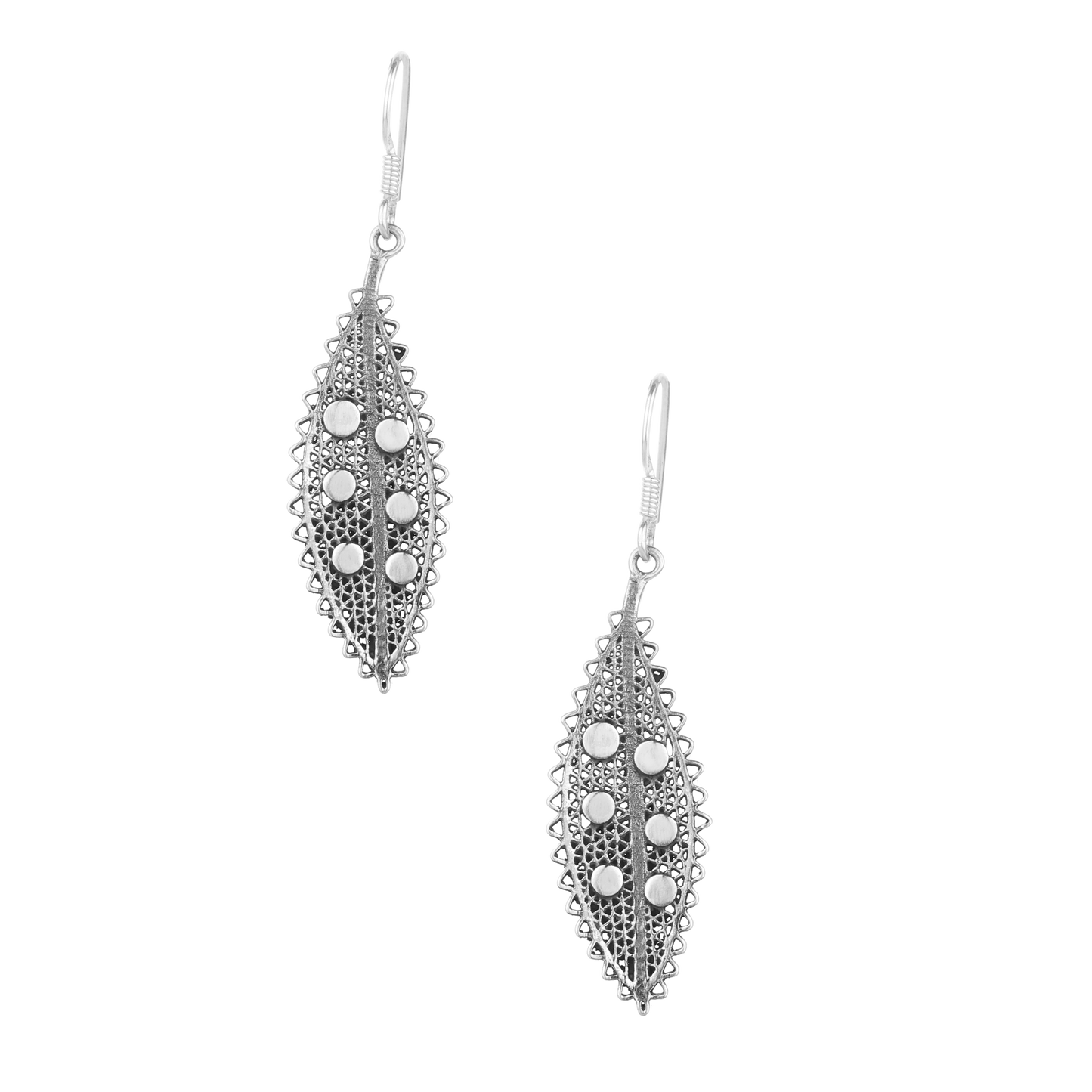 Jaysa Tribal Silver Earrings