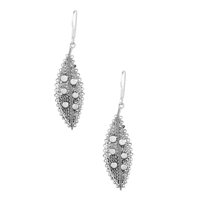 Jaysa Tribal Silver Earrings