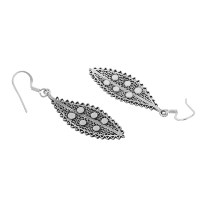 Jaysa Tribal Silver Earrings