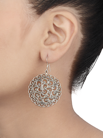 Vanessa Tribal Silver Earrings