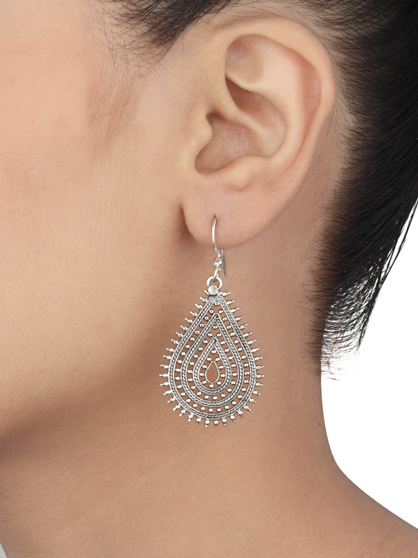 Inaara Tribal Silver Earrings