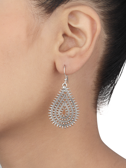 Inaara Tribal Silver Earrings