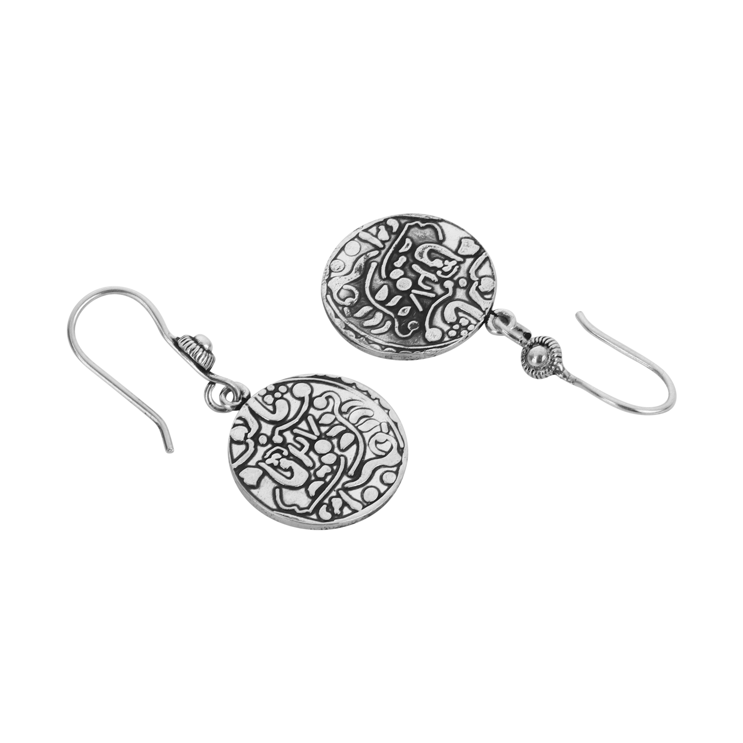 Elina Elegant Tribal Silver Earrings