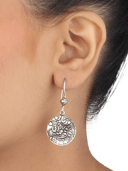 Elina Elegant Tribal Silver Earrings